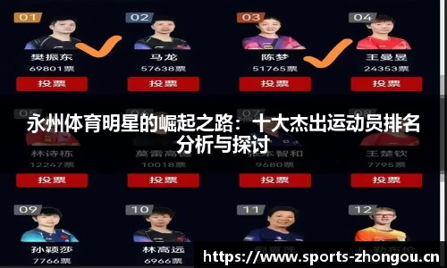 永州体育明星的崛起之路：十大杰出运动员排名分析与探讨